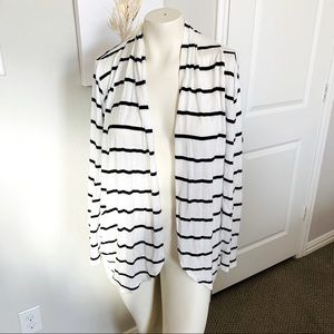 Torrid White & Black striped cardigan Size 0X